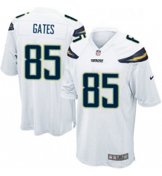 Men Nike Los Angeles Chargers 85 Antonio Gates Game White NFL Jersey