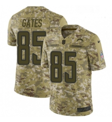 Men Nike Los Angeles Chargers 85 Antonio Gates Limited Camo 2018 Salute to Service NFL Jersey