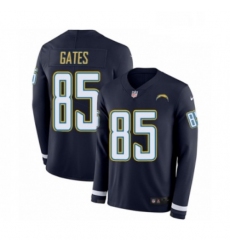 Men Nike Los Angeles Chargers 85 Antonio Gates Limited Navy Blue Therma Long Sleeve NFL Jersey