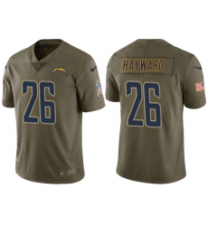 Mens Chargers casey hayward olive 2017 salute to service jersey