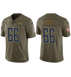 Mens Chargers dan feeney olive 2017 salute to service jersey