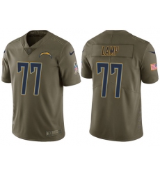 Mens Chargers forrest lamp olive 2017 salute to service jersey