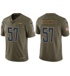 Mens Chargers jatavis brown olive 2017 salute to service jersey