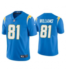 Men's Los Angeles Chargers #81 Mike Williams 2020 Light Blue Vapor Untouchable Limited Stitched Jersey