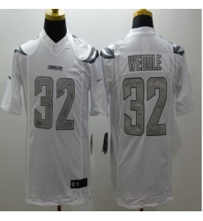 New San Diego Chargers #32 Eric Weddle White Mens Stitched NFL Limited Platinum Jersey