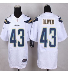 New San Diego Chrgers #43 Branden Oliver White Men Stitched NFL New Elite Jersey