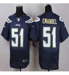New San Diego Chrgers #51 Kyle Emanuel Navy Blue Team Color Men Stitched NFL New Elite Jersey