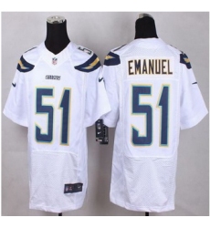 New San Diego Chrgers #51 Kyle Emanuel White Men Stitched NFL New Elite Jersey