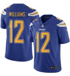 Nike Chargers 12 Mike Williams Electric Blue Color Rush Limited Jersey