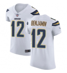 Nike Chargers #12 Travis Benjamin White Mens Stitched NFL Vapor Untouchable Elite Jersey