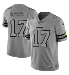 Nike Chargers 17 Philip Rivers 2019 Gray Gridiron Gray Vapor Untouchable Limited Jersey