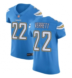 Nike Chargers #22 Jason Verrett Electric Blue Alternate Mens Stitched NFL Vapor Untouchable Elite Jersey