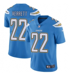 Nike Chargers #22 Jason Verrett Electric Blue Alternate Mens Stitched NFL Vapor Untouchable Limited Jersey