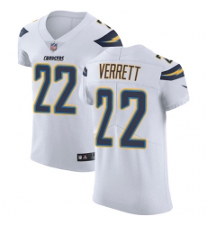 Nike Chargers #22 Jason Verrett White Mens Stitched NFL Vapor Untouchable Elite Jersey