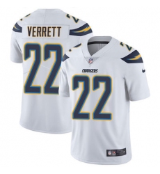 Nike Chargers #22 Jason Verrett White Mens Stitched NFL Vapor Untouchable Limited Jersey