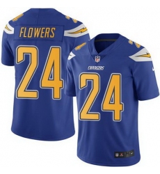 Nike Chargers #24 Brandon Flowers Electric Blue Mens Stitched NFL Limited Rush Jersey