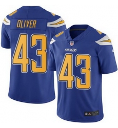 Nike Chargers #43 Branden Oliver Electric Blue Mens Stitched NFL Limited Rush Jersey