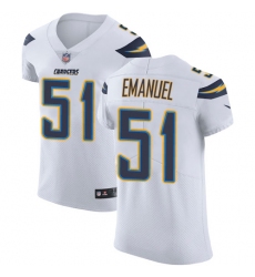 Nike Chargers #51 Kyle Emanuel White Mens Stitched NFL Vapor Untouchable Elite Jersey