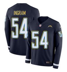 Nike Chargers #54 Melvin Ingram Navy Blue Team Color Men Stitched NFL Limited Therma Long Sleeve Jersey