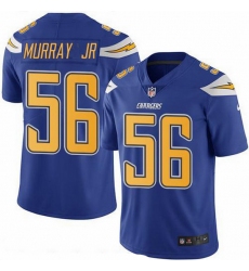 Nike Chargers 56 Kenneth Murray Jr Electric Blue Men Stitched NFL Limited Rush Jersey