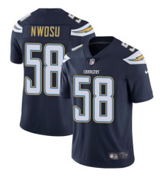 Nike Chargers #58 Uchenna Nwosu Navy Blue Team Color Mens Stitched NFL Vapor Untouchable Limited Jersey