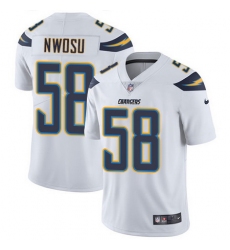 Nike Chargers #58 Uchenna Nwosu White Mens Stitched NFL Vapor Untouchable Limited Jersey
