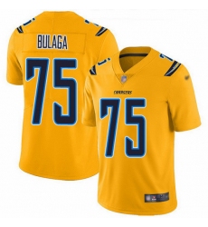Nike Chargers 75 Bryan Bulaga Gold Men Stitched NFL Limited Inverted Legend Jersey
