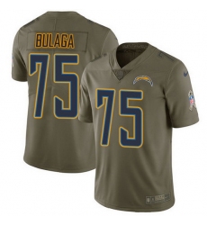 Nike Chargers 75 Bryan Bulaga Olive Men Stitched NFL Limited 2017 Salute To Service Jersey