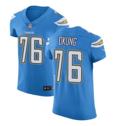 Nike Chargers #76 Russell Okung Electric Blue Alternate Mens Stitched NFL Vapor Untouchable Elite Jersey