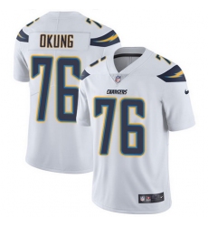 Nike Chargers #76 Russell Okung White Mens Stitched NFL Vapor Untouchable Limited Jersey