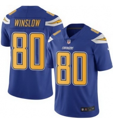 Nike Chargers #80 Kellen Winslow Electric Blue Mens Stitched NFL Limited Rush Jersey