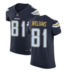 Nike Chargers #81 Mike Williams Navy Blue Team Color Mens Stitched NFL Vapor Untouchable Elite Jersey