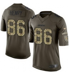 Nike Chargers #86 Hunter Henry Green Mens Stitched NFL Limited Salute to Service Jersey