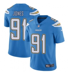 Nike Chargers #91 Justin Jones Electric Blue Alternate Mens Stitched NFL Vapor Untouchable Limited Jersey