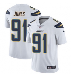 Nike Chargers #91 Justin Jones White Mens Stitched NFL Vapor Untouchable Limited Jersey