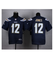 Nike San Diego Chargers 12 Jacoby Jones Dark blue Elite NFL Jersey