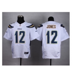 Nike San Diego Chargers 12 Jacoby Jones white Elite NFL Jersey