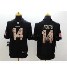 Nike San Diego Chargers 14 Dan Fouts black Limited Salute to Service NFL Jersey