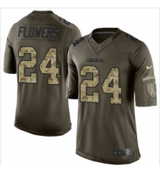 Nike San Diego Chargers #24 Brandon Flowers Green Men 27s Stitched NFL Limited Salute to Service Jersey