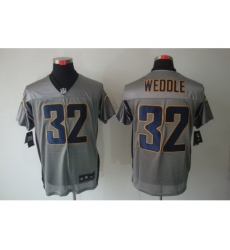 Nike San Diego Chargers 32 Eric Weddle Grey Elite Shadow NFL Jersey