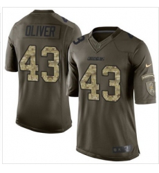 Nike San Diego Chargers #43 Branden Oliver Green Men 27s Stitched NFL Limited Salute to Service Jersey