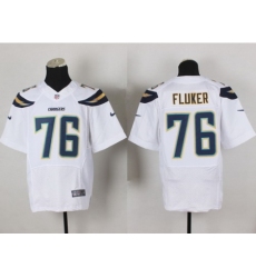 Nike San Diego Chargers 76 D.J. Fluker White Elite NFL Jersey