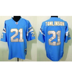 San Diego Chargers 21 L.Tomlinson light blue Throwback jerseys