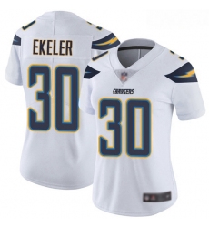 Chargers #30 Austin Ekeler White Women Stitched Football Vapor Untouchable Limited Jersey
