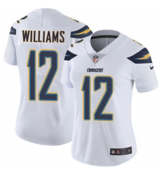 Nike Chargers #12 Mike Williams White Womens Stitched NFL Vapor Untouchable Limited Jersey