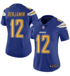 Nike Chargers #12 Travis Benjamin Electric Blue Womens Stitched NFL Limited Rush Jersey