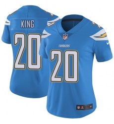 Nike Chargers #20 Desmond King Electric Blue Alternate Womens Stitched NFL Vapor Untouchable Limited Jersey