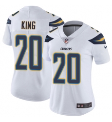 Nike Chargers #20 Desmond King White Womens Stitched NFL Vapor Untouchable Limited Jersey