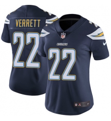 Nike Chargers #22 Jason Verrett Navy Blue Team Color Womens Stitched NFL Vapor Untouchable Limited Jersey