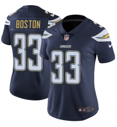 Nike Chargers #33 Tre Boston Navy Blue Team Color Womens Stitched NFL Vapor Untouchable Limited Jersey